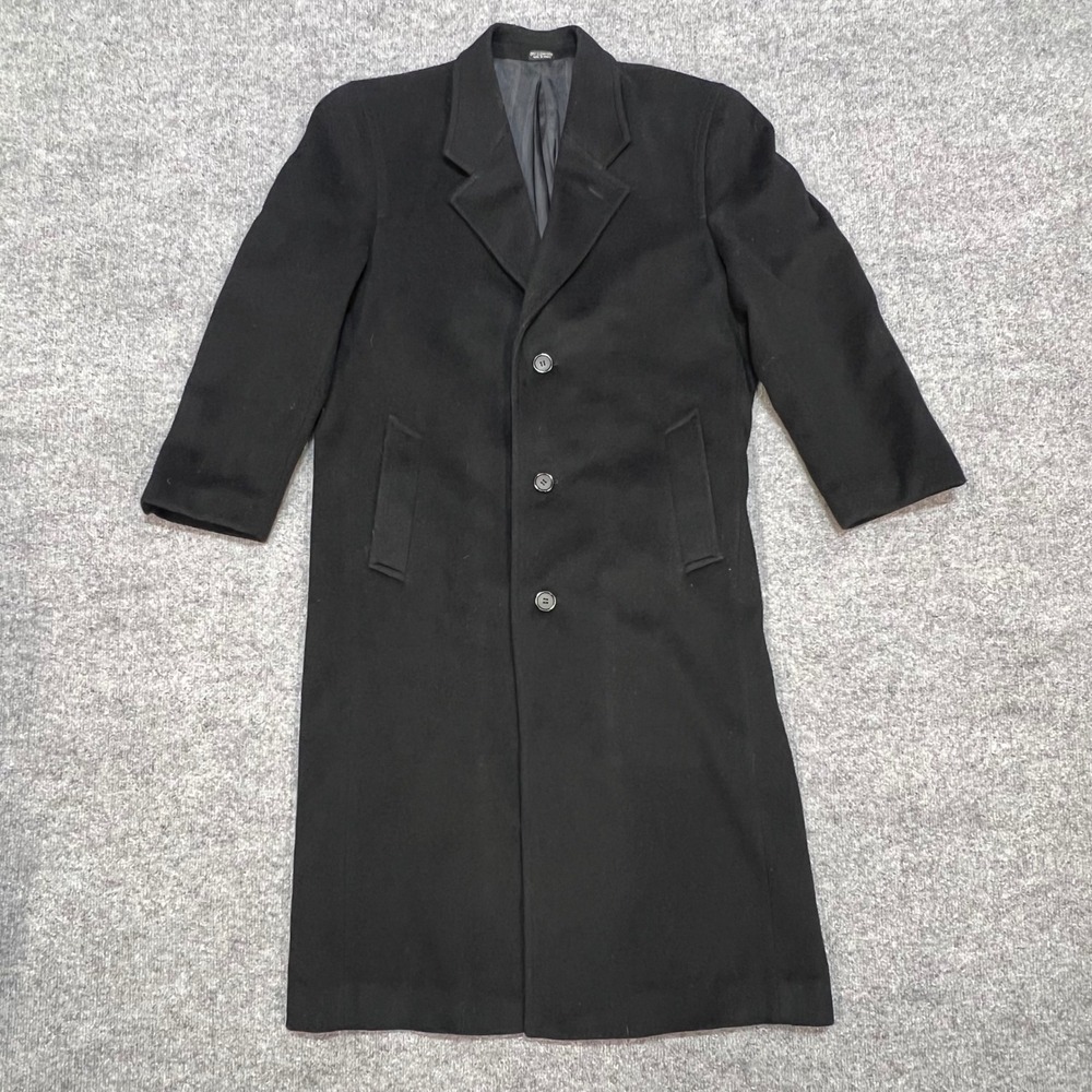 Gianfranco Ruffini Overcoat Women XL Black Cashmere Blend Italian Fabric Long